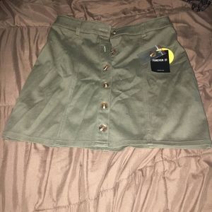 Forever 21 Green Mini Skirt